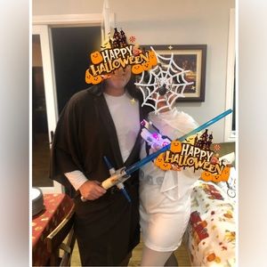 Star Wars Princess Leia adult costume + tights and gun Size S M